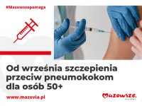 plakat promujący szczepienia przeciwko pneumokokom