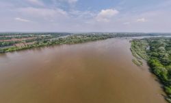 Zdjęcie z drona - rzeka Wisła