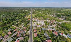Zdjęcie z drona -  gmina Pomiechówek, droga krajowa 62