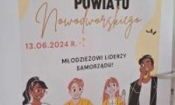 plakat I sesji młodzieżowej rady powiatu nowodworskiego