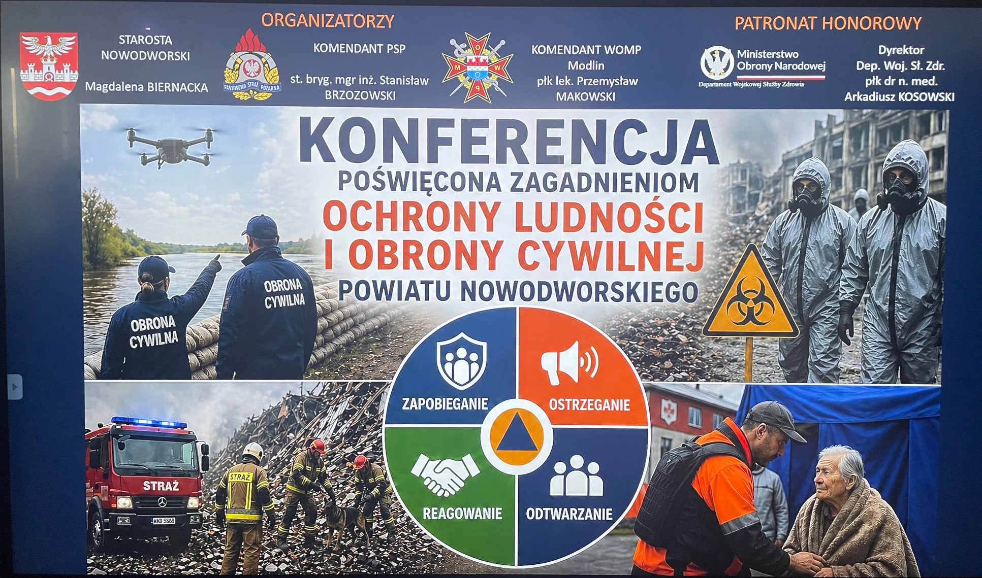 Konferencja szkoleniowa poświęcona zagadnieniom Ochrony Ludności i Obrony Cywilnej naszego powiatu